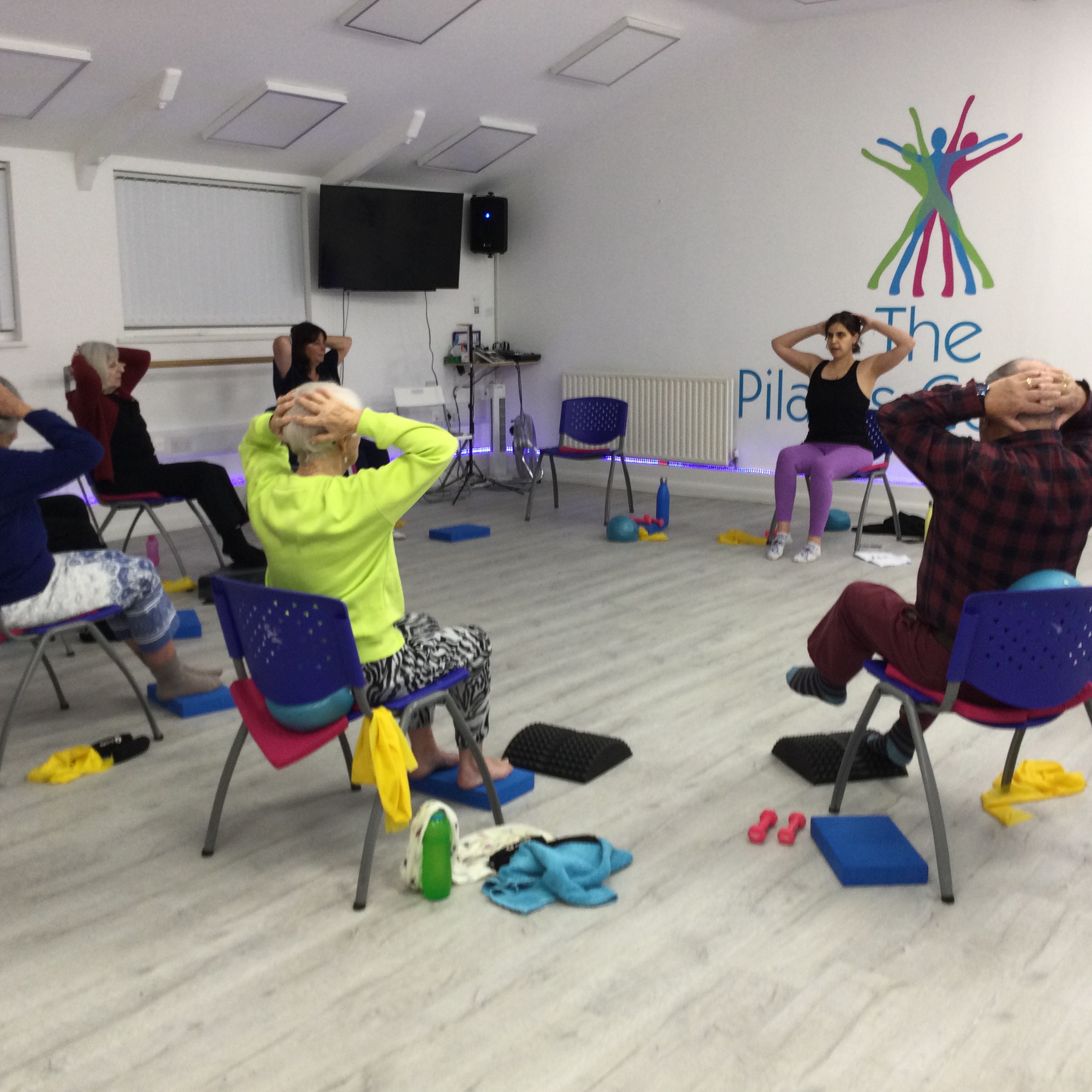 Chair Pilates Hertfordshire, seated class in Baldock with support for all abilities